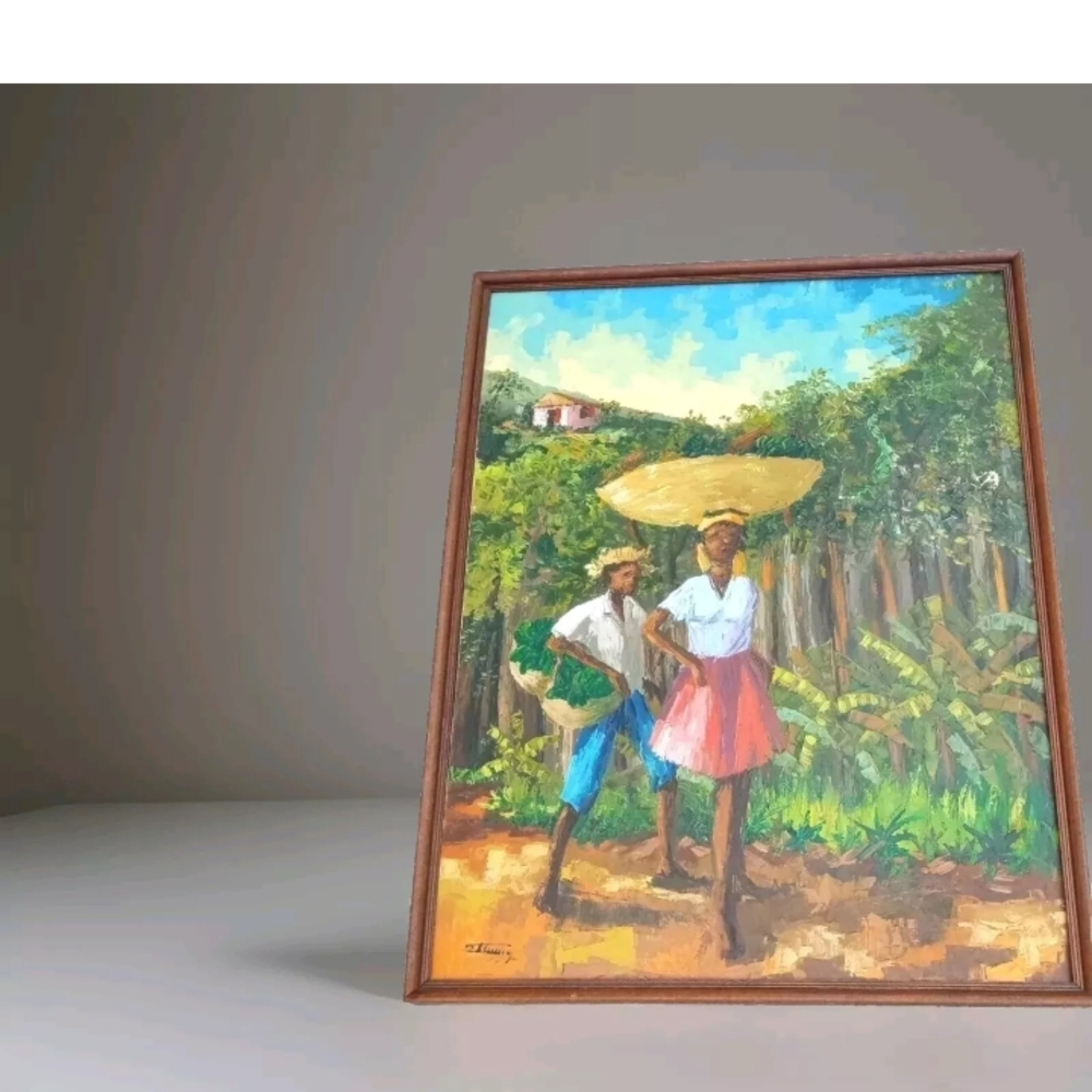VTG 1900's Art Impasto Oil Painting